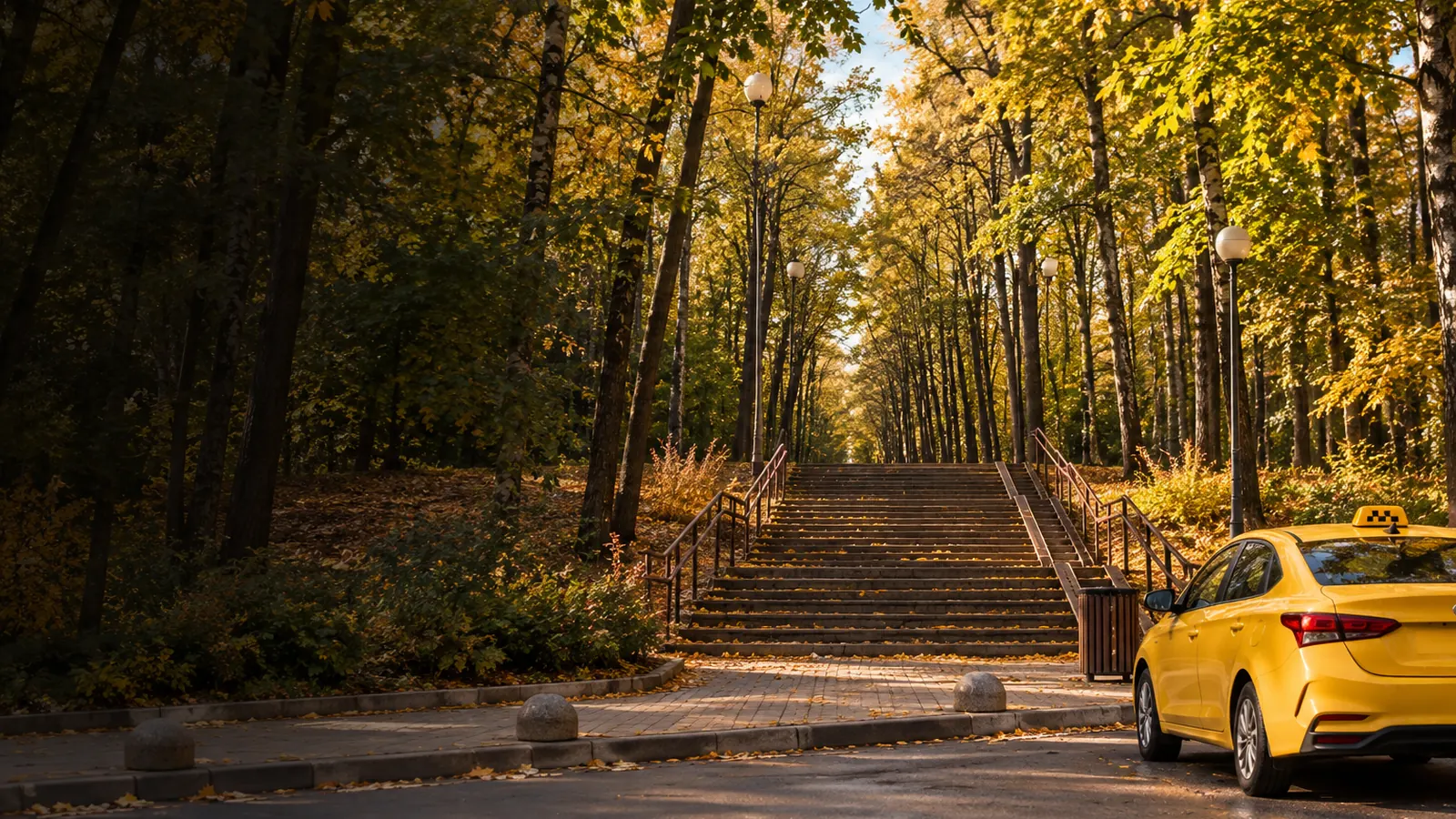 Наташинский парк в Люберцах осенью
